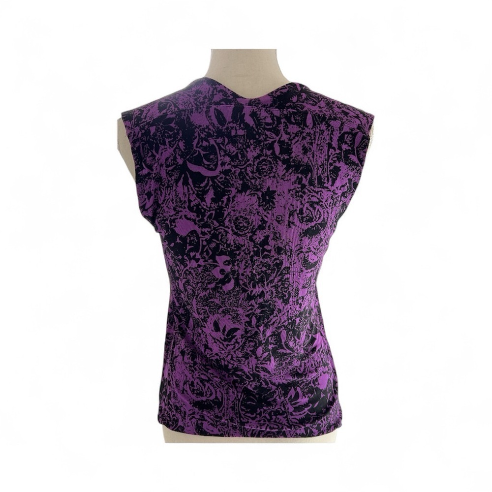 Chico's Purple and Black Tank Top Size 1 - Picture 2 of 4